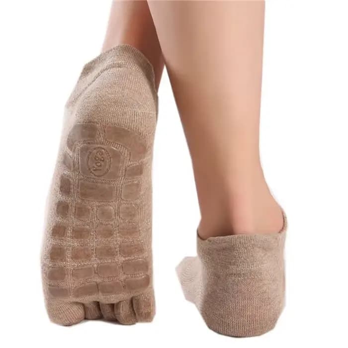 Chaussettes de sport pour hommes, chaussettes de Yoga à orteils, antidérapantes, de haute qualité, à