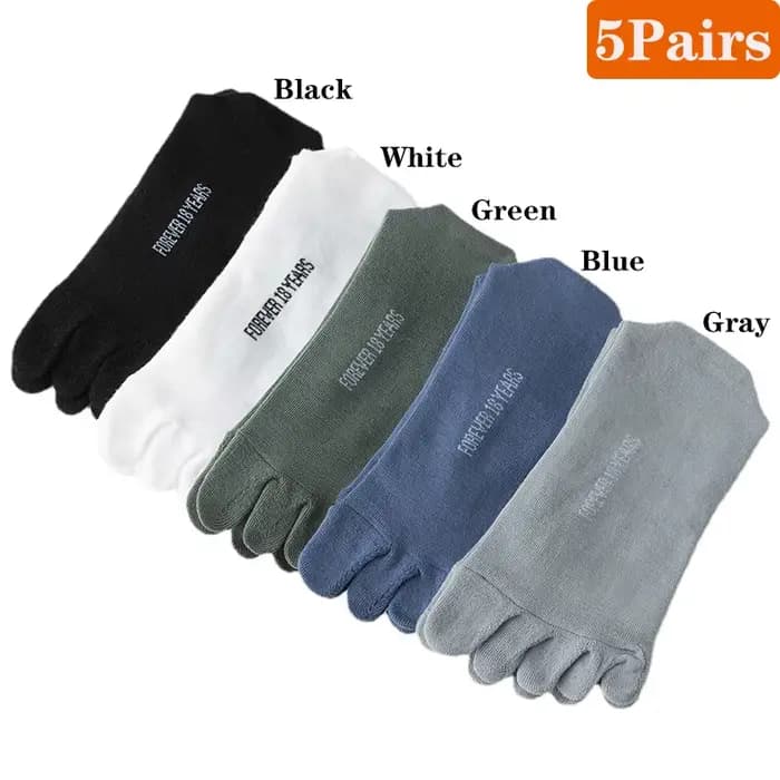 5 paires de chaussettes basses pour hommes, en coton respirant, à maille, chaussettes de sport court