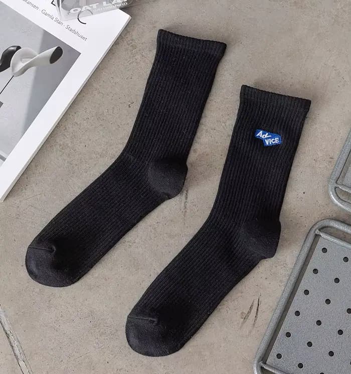 Chaussettes brodées de lettres pour hommes, nouveau Style, chaussettes montantes, respirantes, absor