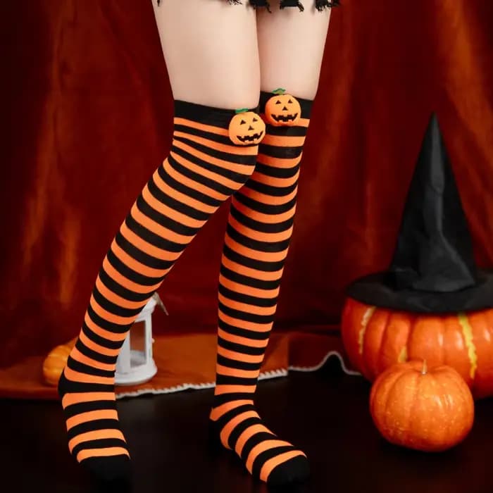 Bas hauts de cuisse pour femmes et filles, chaussettes longues au-dessus du genou, noires, blanches,