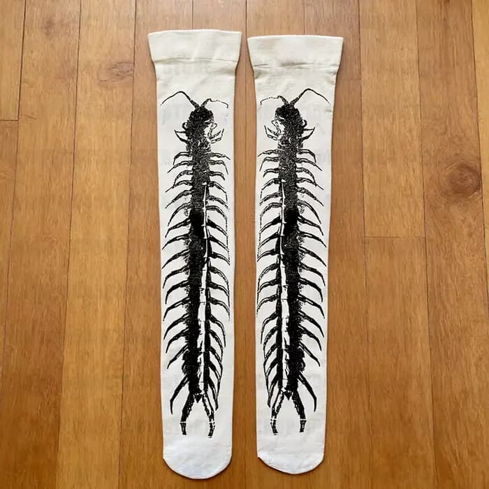 Chaussettes pour femmes Y2K à motifs, mi-mollet et au-dessus du genou, style streetwear, mode polyva