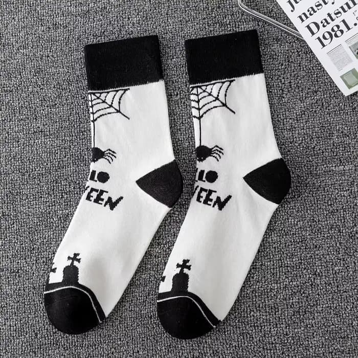 Chaussettes d'hiver d'halloween pour femmes et hommes, chaussettes amusantes en coton épais et respi
