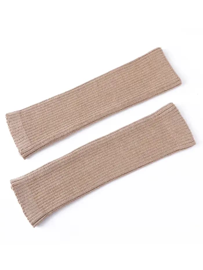 Tricot femmes mollet chauffe côtelé jambe chaud JK véritable laine mélange cheville garniture botte 
