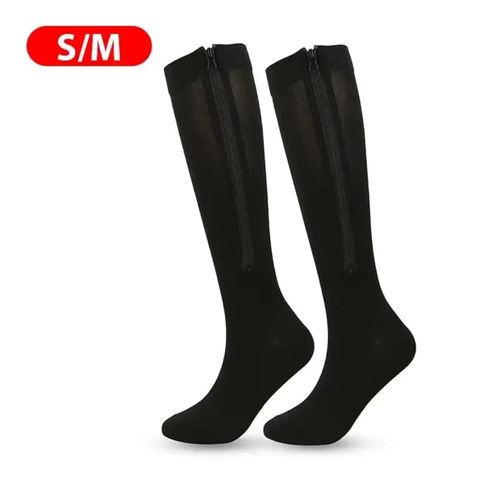 2025 1 paire de chaussettes de Compression à fermeture éclair femmes hommes soulagement de la douleu
