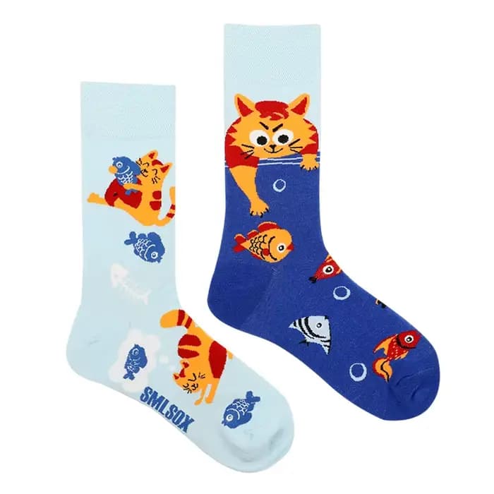 Homme femmes chaussette originale AB marée chaussettes coloré chat chien Koala vache coton chaussett