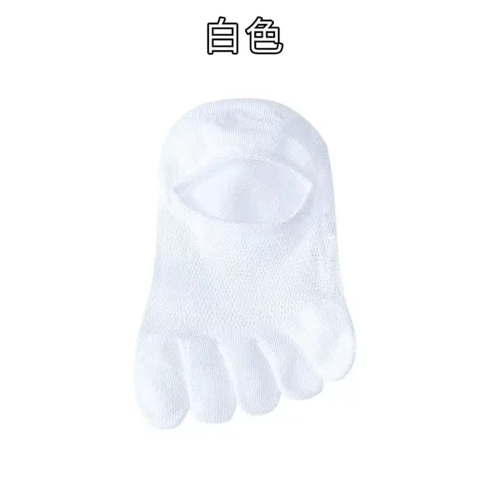Chaussettes en coton à cinq doigts pour hommes, printemps, été, maille creuse, chaussettes de rinçag