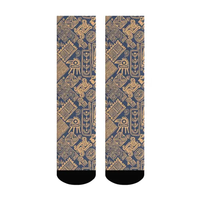 Chaussettes pour hommes de style bohème, motif ethnique, rétro, mode, douces, confortables, décontra
