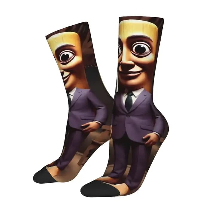 Chaussettes amusantes Tung Tung Tung Sahur 12 Hip Hop à motif imprimé sans couture pour hommes, chau