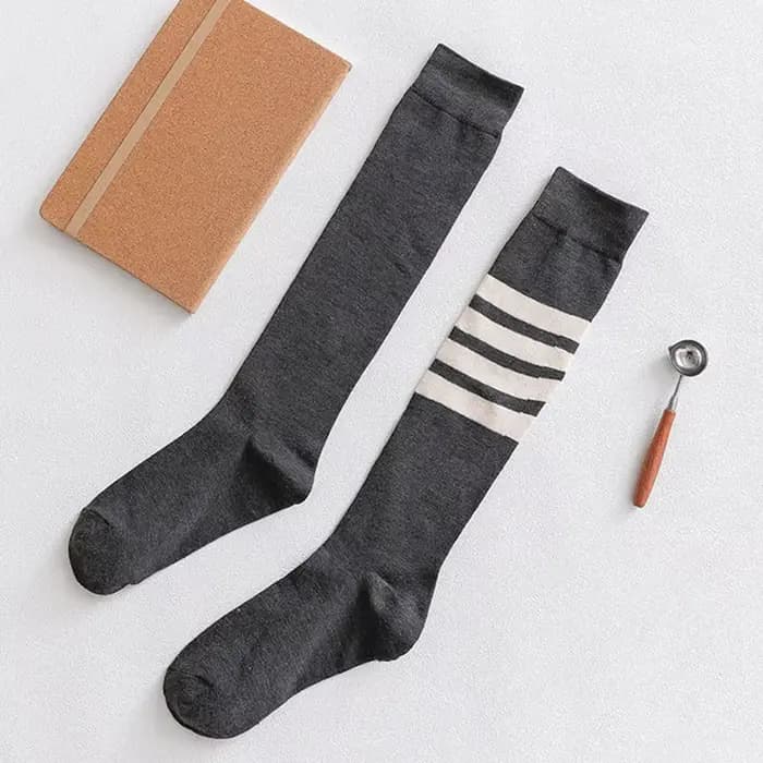 Chaussettes longues en coton mollet pour femmes, Style coréen, chaussettes chaudes aux genoux, chaus