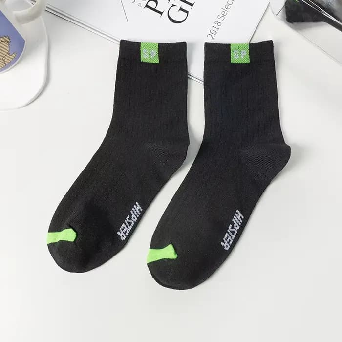Chaussettes en coton pour hommes, respirantes, décontractées, solides, document rayé, printemps, été