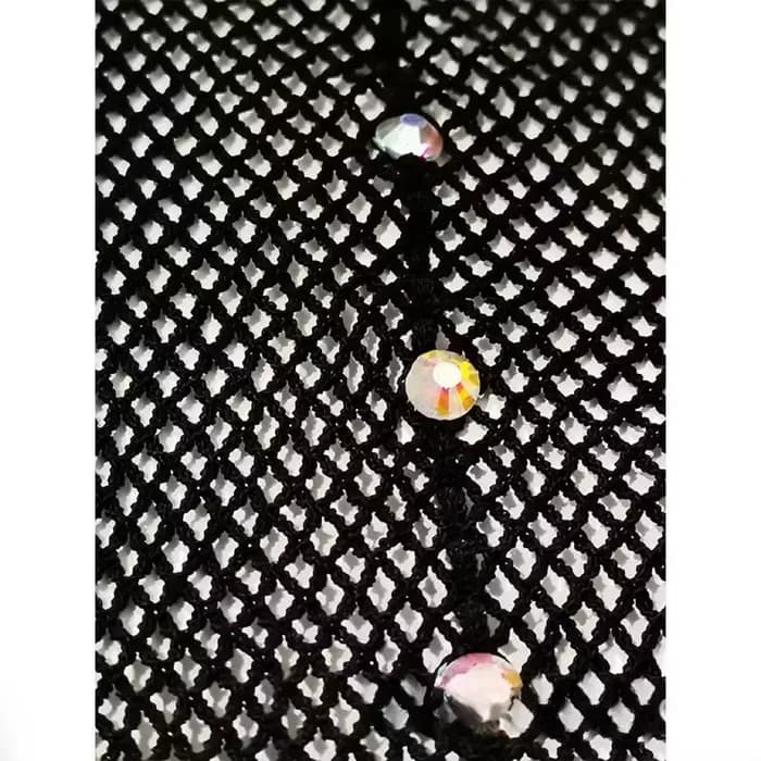 Collants Sexy en strass pour femmes, bas en résille, fil dur élastique brillant professionnel, conco