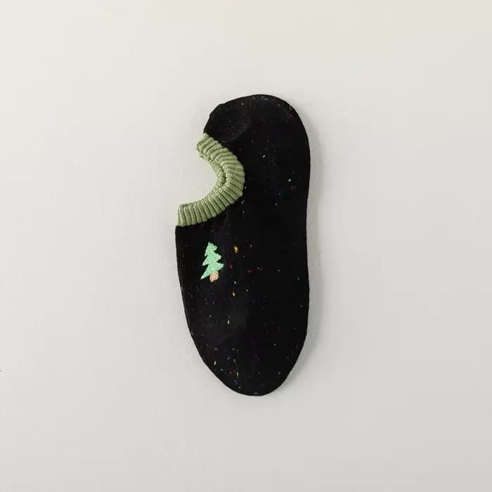 Chaussettes basses mignonnes pour femmes, broderie de dessin animé, chaussettes invisibles d'été en 