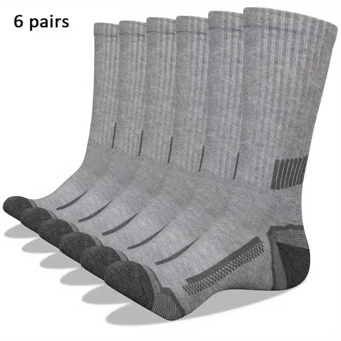 6 paires de chaussettes de sport pour hommes, absorbant la transpiration, confortables et respirante