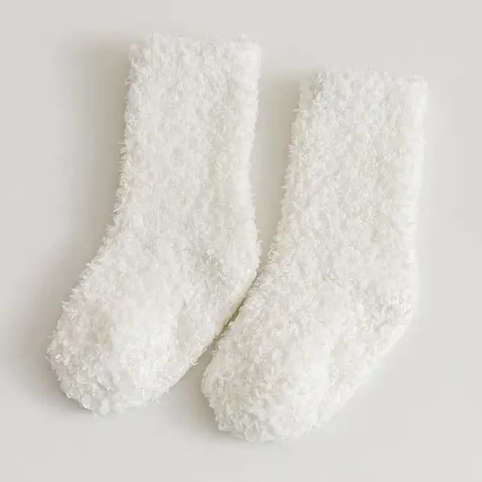 Chaussettes chaudes et douces pour bébé avec grip, en polaire corail thermique antidérapante pour l'
