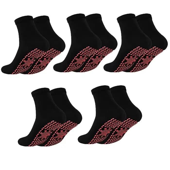 Tourmaline-Chaussettes de santé amincissantes, chaussettes élastiques thermiques auto-chauffantes, c