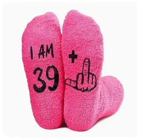2 paires de chaussettes amusantes pour femmes, pour 30 40 50 60 70 ans, cadeaux d'anniversaire pour 