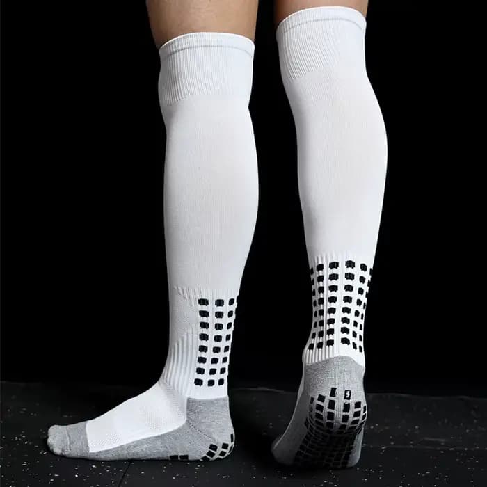 Chaussettes de football longues pour hommes, antidérapantes, respirantes, hautes jusqu'au genou, ave