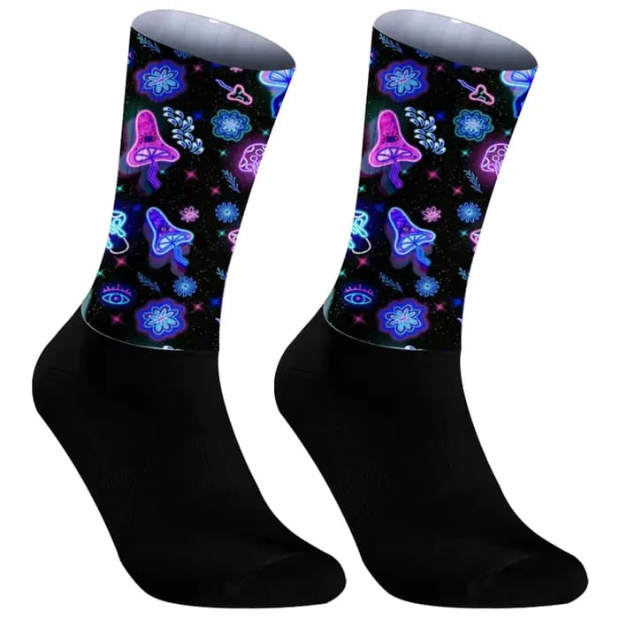 Chaussettes de compression athlétique pour hommes et femmes, chaussettes de cyclisme, chaussettes de