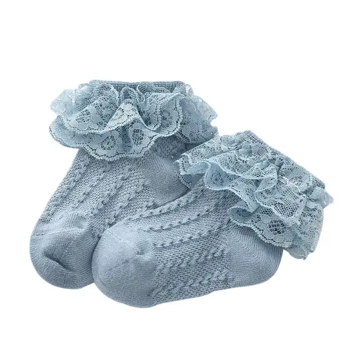 Chaussettes à volants en dentelle pour bébé, chaussettes en coton pour nouveau-né fille, mignonnes, 