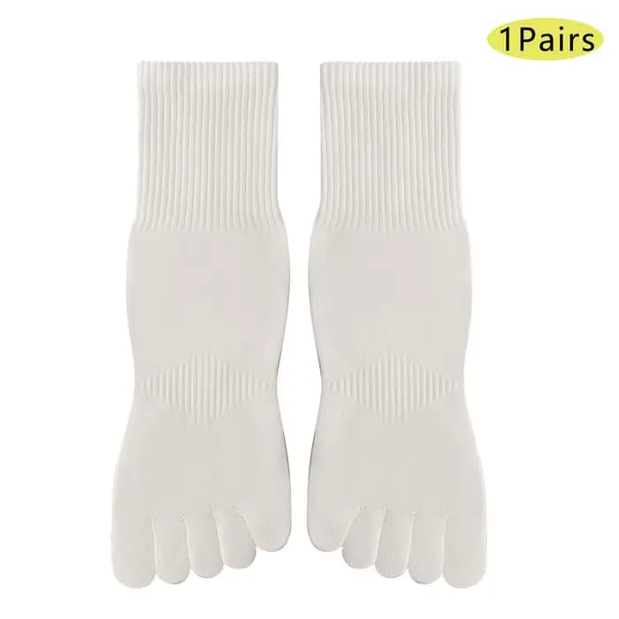 Chaussettes d'hiver à orteils pour hommes, 1/3 paires, en coton, mi-mollet, Design à bout fendu, san