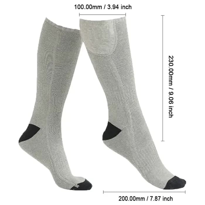 Chaussettes chauffantes d'hiver chaussettes chauffantes électriques rechargeables pour chaussettes c