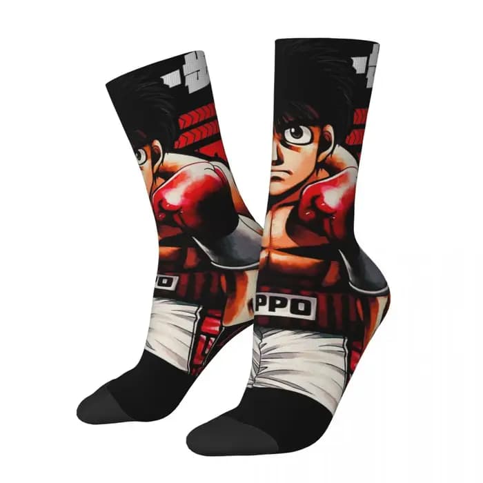 Ippo Makunouchi HajRob No Ippo Chaussettes pour Hommes et Femmes, Chaussettes Anime Drôles, Chausset