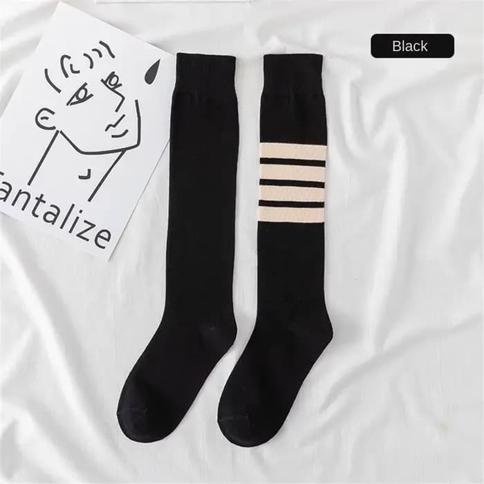 1 paire, chaussettes de sport, chaussettes asymétriques décontractées pour mollets, chaussettes rayé