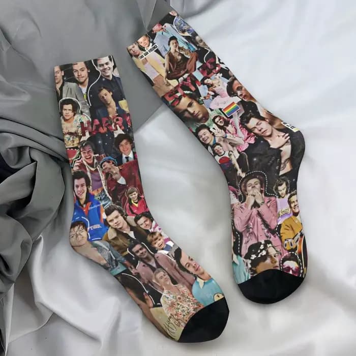 Chaussettes pour hommes, Styles de chanteur de musique Harrys, bas de musicien anglais, chaussettes 