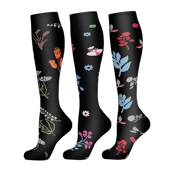 Chaussettes de Compression pour femmes et hommes, bas confortables et respirants, pour randonnée, vo