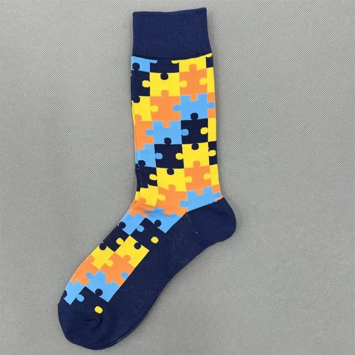 Chaussettes heureuses pour hommes, Design multi-motifs, mode amusante, tendance, en coton, unisexe, 