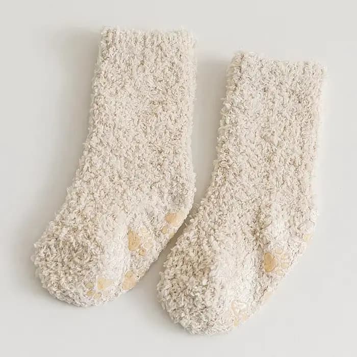 Chaussettes de Noël en coton de dessin animé pour enfants, chaussettes de sol chaudes pour nouveau-n