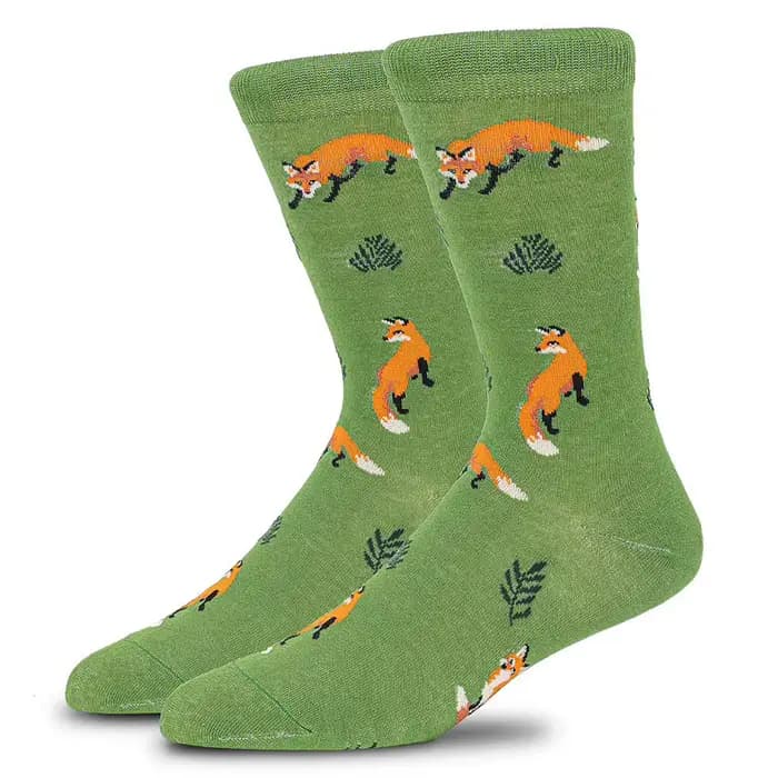 Chaussettes mignonnes pour femmes, série Animal renard de dessin animé, Kawaii, mode amusante, décon