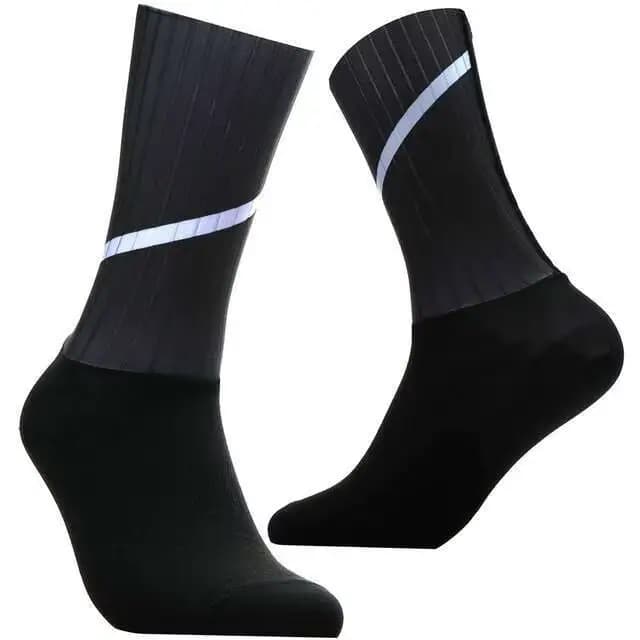 Chaussettes de cyclisme professionnelles pour hommes, antidérapantes, sans couture, aérodynamiques, 