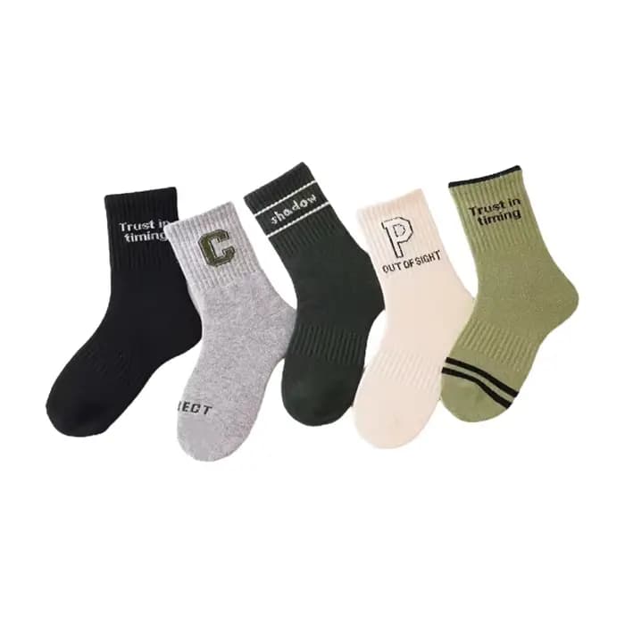 5 paires lettre sport enfants garçons chaussettes à la mode Cool mignon vitalité confortable doux re