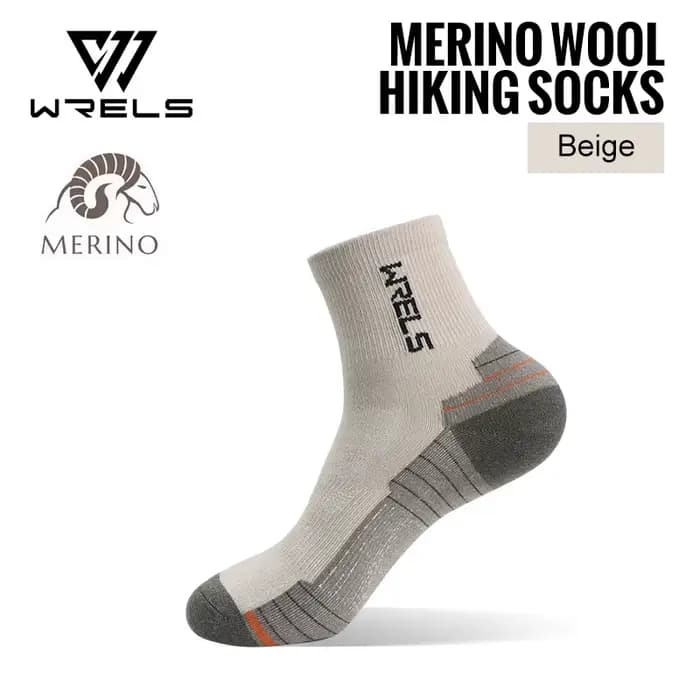 WRELS 1/3 paires chaussettes en laine mérinos chaud épais coussin chaussettes en laine course évacua