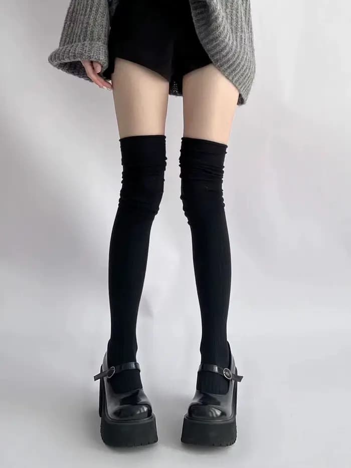 Chaussettes mi-longues pour femmes, chaussettes chaudes tricotées pour bottes, chauffe-jambes, bas h