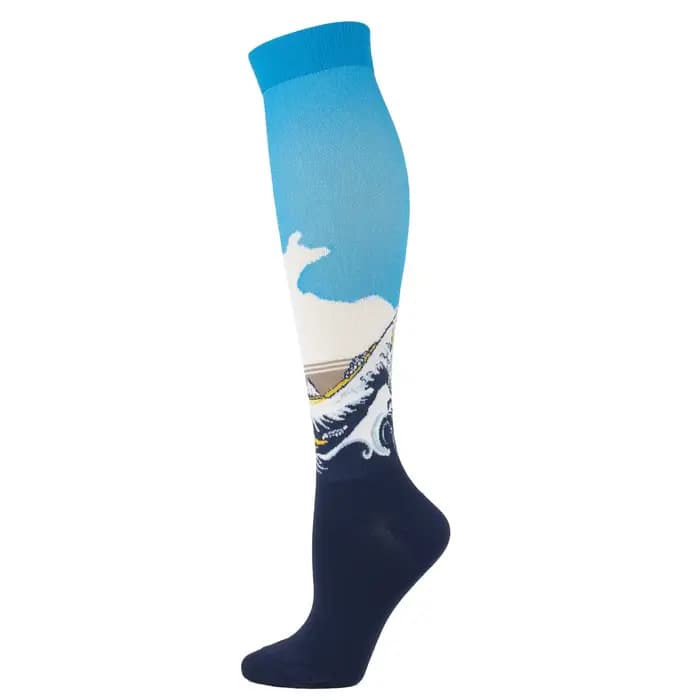 Chaussettes de Compression amusantes pour hommes et femmes, nouveauté, peinture à l'huile, joyeux, c