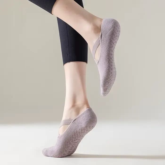 Chaussettes de Yoga pour femmes, en coton et Silicone, antidérapantes, pour Pilates, serviette de pr