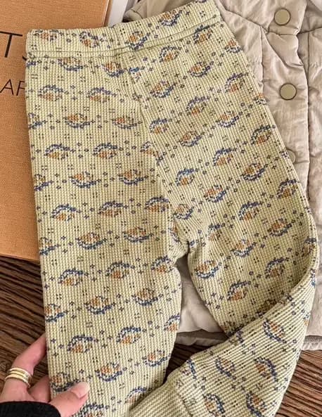 Leggings thermiques doublés de polaire pour filles, pantalons épais en coton pour bébés, collants im
