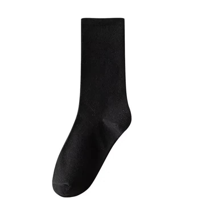 Chaussettes mi-tube décontractées pour femmes, chaussettes JK, couleur unie, noir, blanc, confort, t