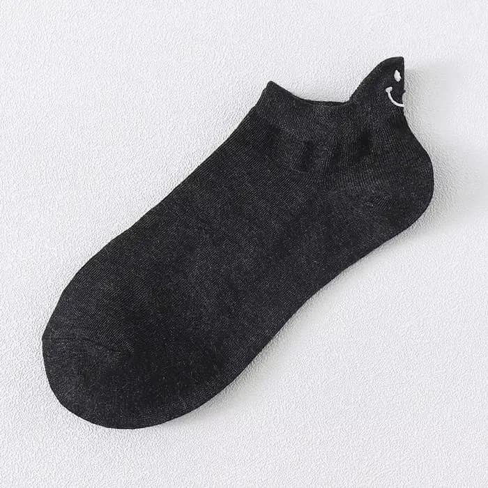 Chaussettes pour femmes Happy Ladies, chaussettes à motif de visage souriant, chaussettes brodées, c