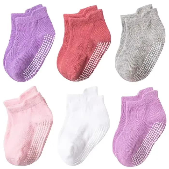 Lot de 6 paires de chaussettes coordonnantes en coton pour bébé garçon et fille, socquettes décontra