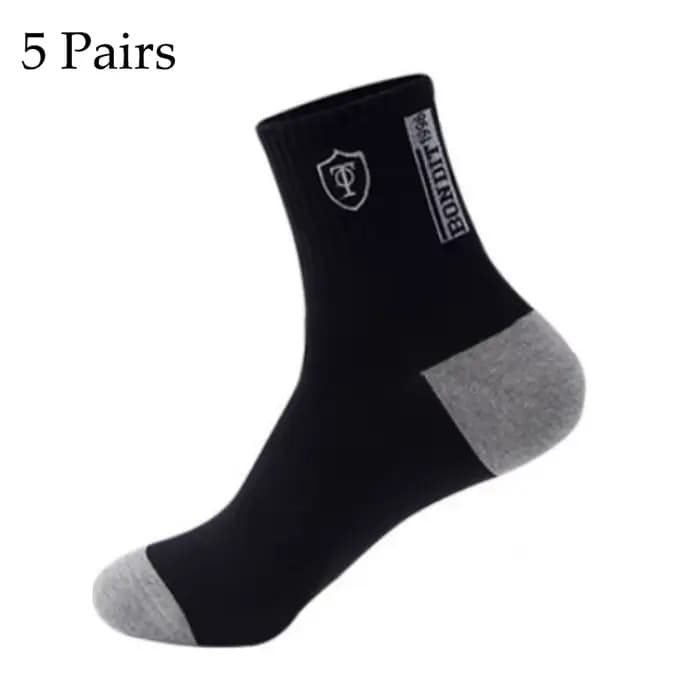 5 paires de chaussettes de sport pour hommes, printemps et automne, loisirs d'été, absorbant la sueu