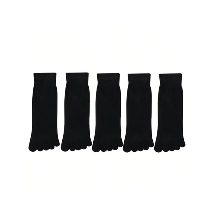 Five Fingers-Chaussettes de sport fendues pour femmes, monochromes, Harajuku, printemps, automne