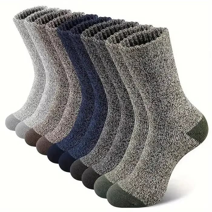 5 paires de chaussettes en laine mérinos pour hommes, chaussettes de randonnée super épaisses, chaus