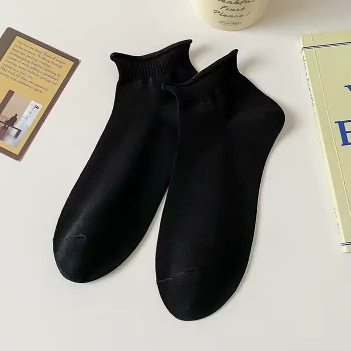 Chaussettes courtes pour femmes, nouvelle mode d'été, simples, unies, en coton, respirantes, élastiq