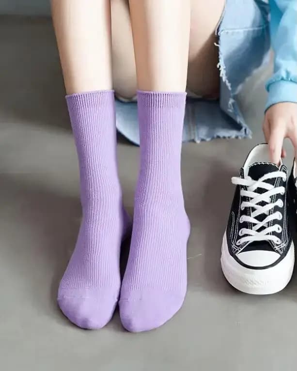 Couple femmes hommes unisexe chaussettes décontracté couleur bonbon chaussettes néon rose Fluoscrenc