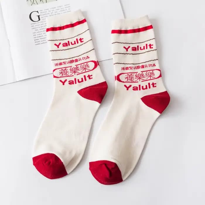 Ins – chaussettes longues tendance pour femmes, Styles japonais et coréens, Tube moyen, personnalité