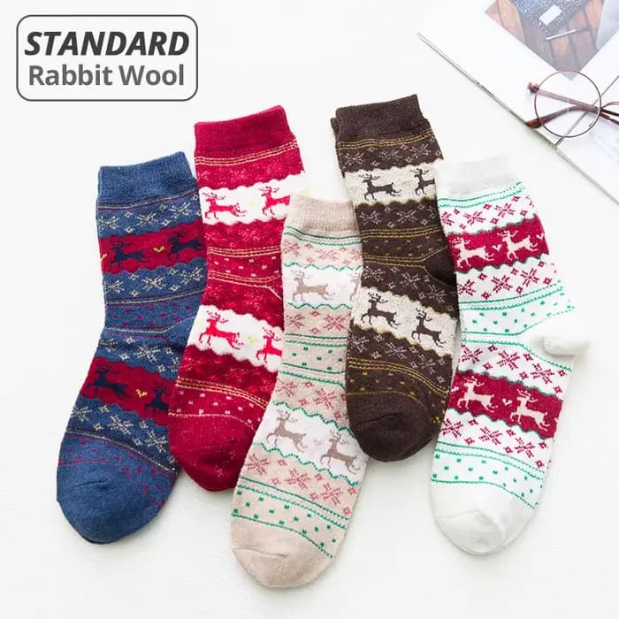 HSS-Chaussettes épaisses en laine de mouton pour hommes, style rétro, chaudes, colorées, mode, botte