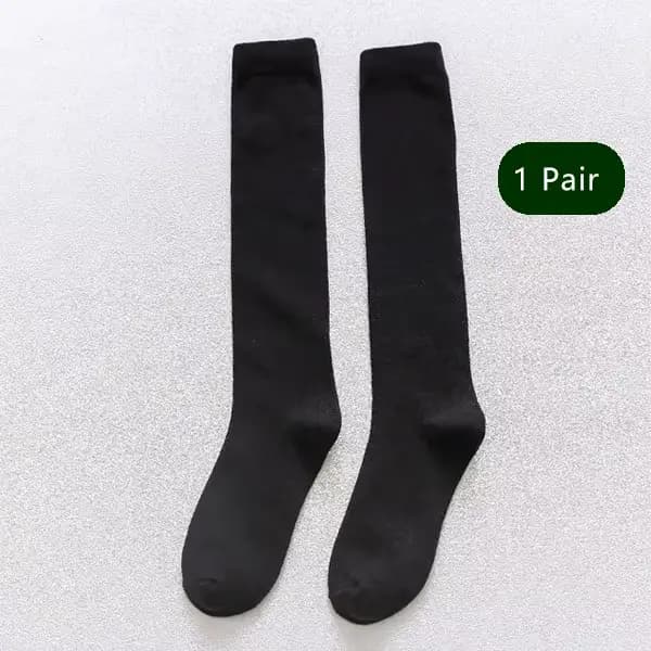 Chaussettes longues en coton pour hommes, hautes, solides, douces, élastiques, robe de soirée, bas f